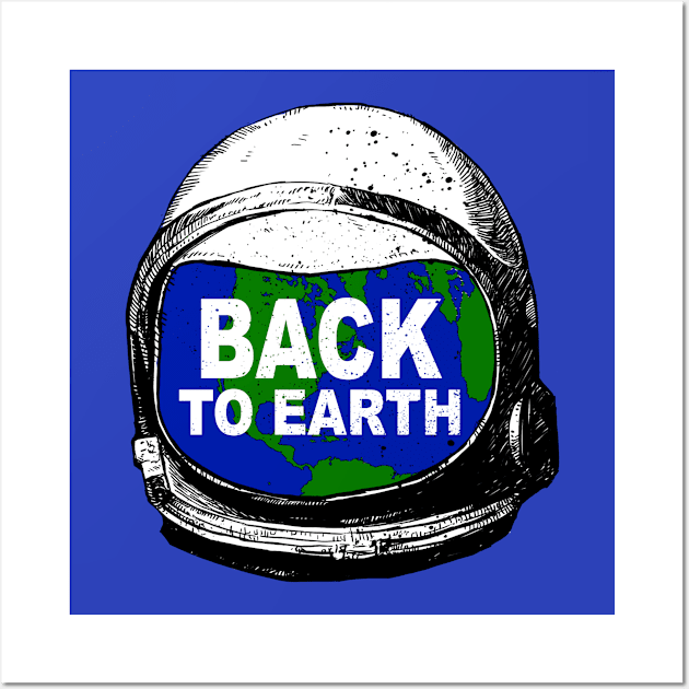 Astronaut Back to Earth Wall Art by barmalisiRTB